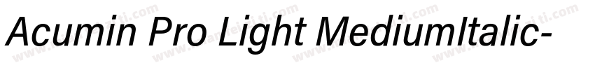 Acumin Pro Light MediumItalic字体转换